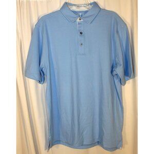 New Bobby Jones LARGE Performance Golf Polo Shirt Sky Blue